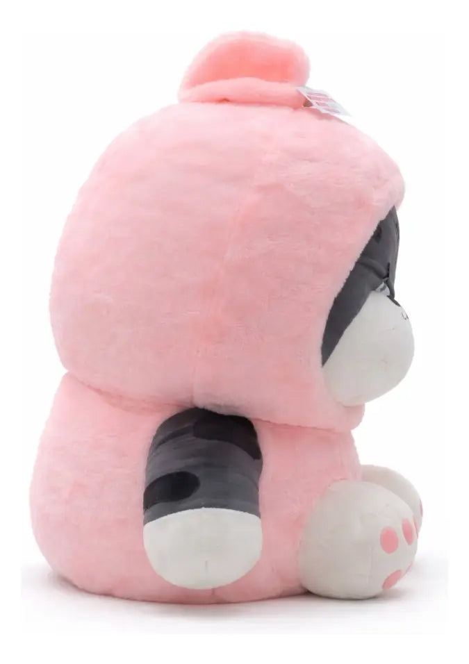 Peluche Gato Lucifer Con Disfraz Panda/conejo 45x32x48 Candy