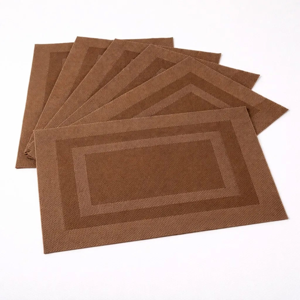 Manteles Individuales Decorativos 6 Piezas Efecto Satinado