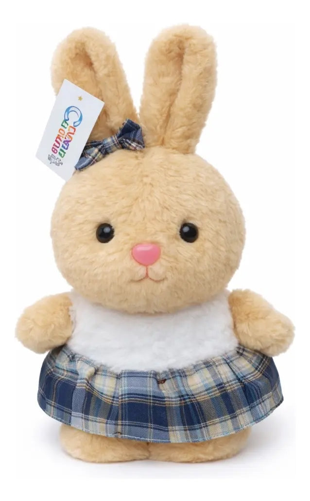 Peluche Conejita Con Vestido Cuadros 2 Colores 31 Cm