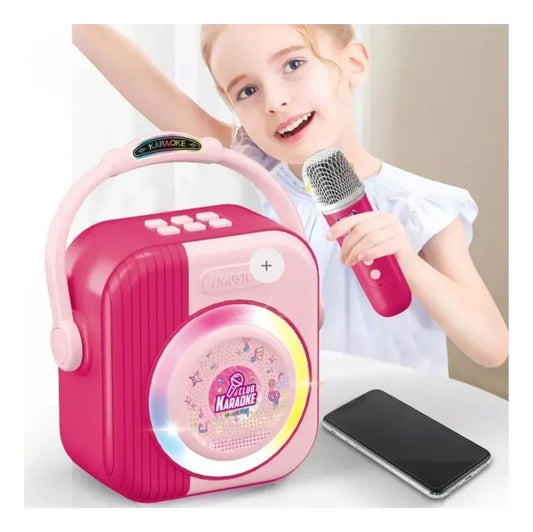 Micrófono Karaoke Smart Singer Con Bocina Recargable Candy