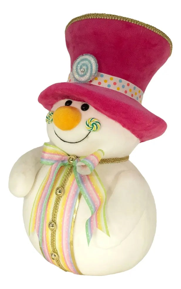Decoracion Navideña Muñeco De Nieve Candy Land 50x30x30 Cm