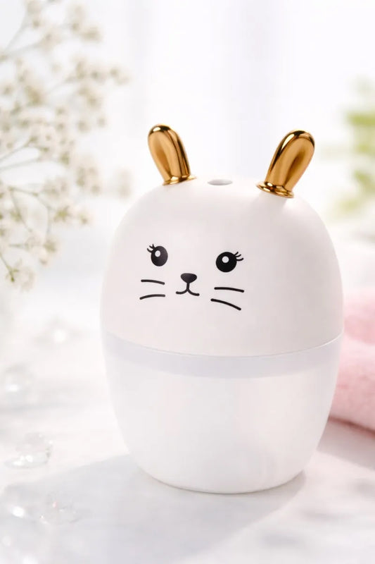 Mini Humidificador Conejo 220 Ml Con Luz Y 8 Esencias