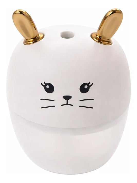 Mini Humidificador Conejo 220 Ml Con Luz Y 8 Esencias