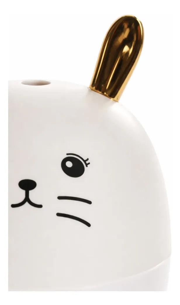 Mini Humidificador Conejo 220 Ml Con Luz Y 8 Esencias