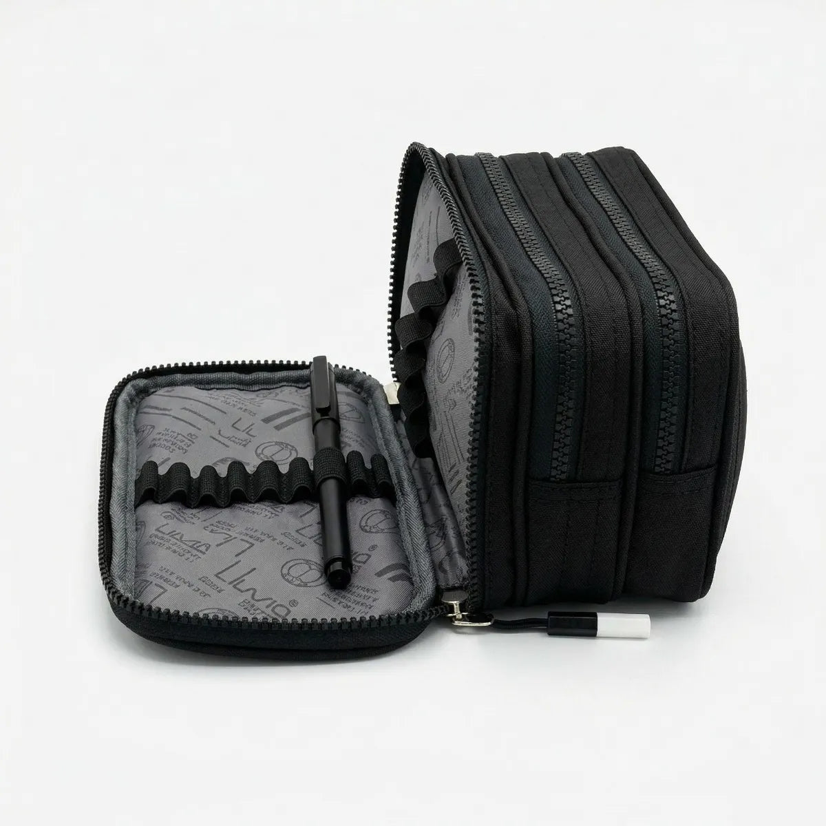 Set 3 Piezas Lluvia Negro Plata Mochila Lonchera Lapicera