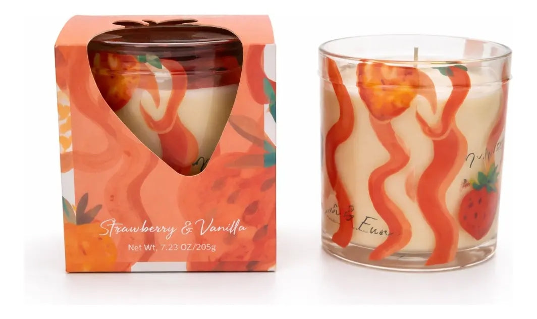 Colección De Velas Aromáticas 4 Aromas Frutales Premium