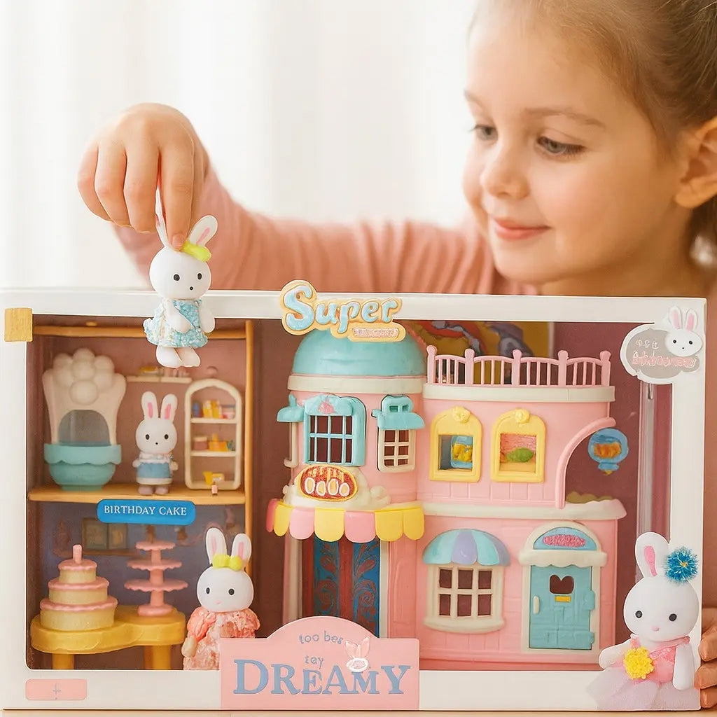 Conejito De Terciopelo Candy Toys Casa De Juego Con Elevador
