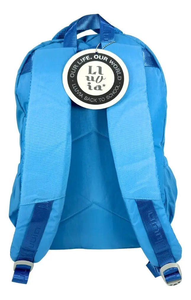 Mochila Juvenil Marca Lluvia  Azul Diseño Casual