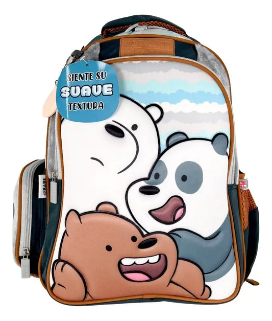 Mochila Primaria 3 Piezas Marca Fotorama Osos Escandalos