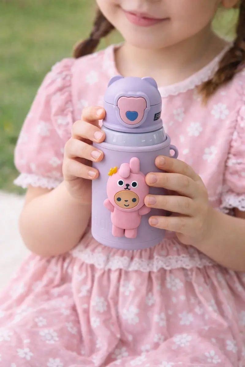 Termo Mokyo 450 Ml Para Niños Con Muñeco Sonido 4 Colores