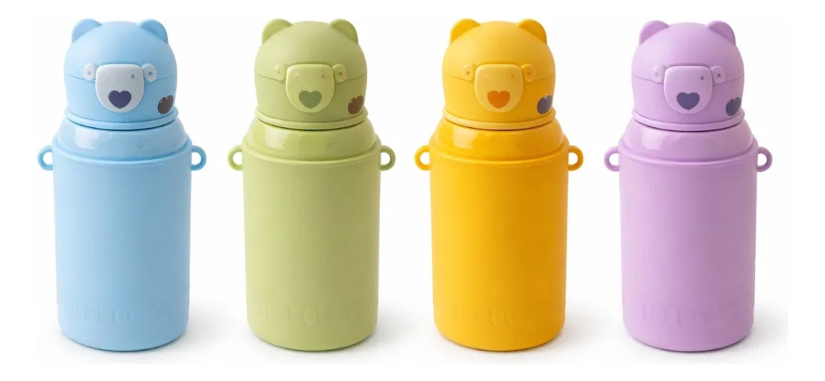 Termo Mokyo 450 Ml Para Niños Con Muñeco Sonido 4 Colores