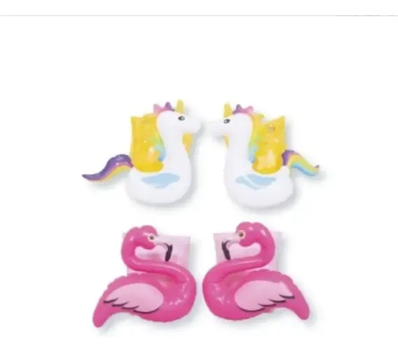 Flotadores Para Brazos Niña 23x15cm Flamingo Y Unicornio Rosa