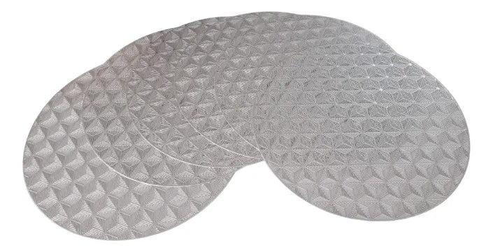 Manteles De Mesa Redondos Metálicos 6 Piezas Dos Colores