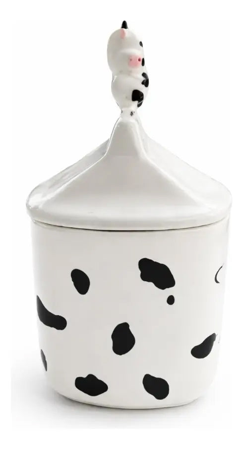 Taza Figura Caja De Leche Con Vaca Con Tapa Y Popote 330ml