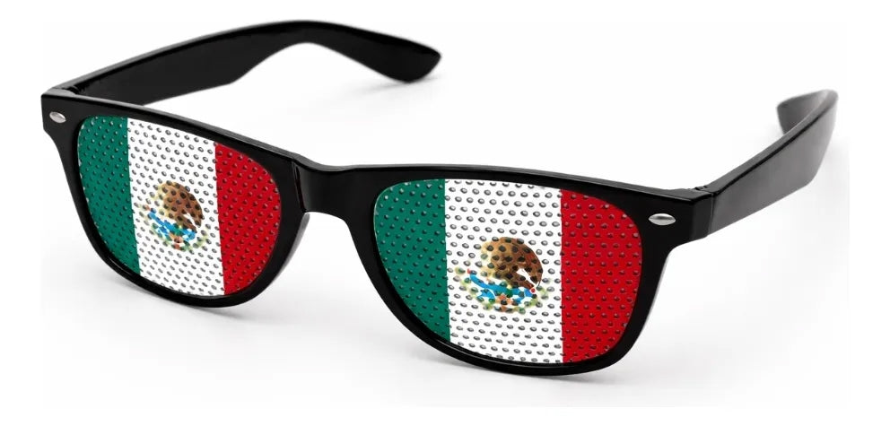 Kit Selección México Completo Lentes Negros Accesorios