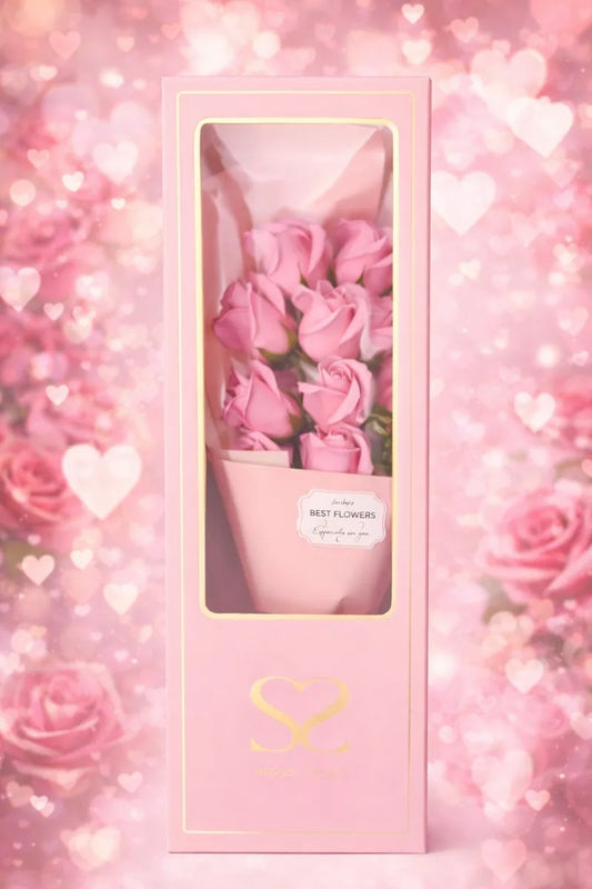 Regalo Romántico 48x8x15 Cm 11 Rosas 2 Colores Caja Elegante