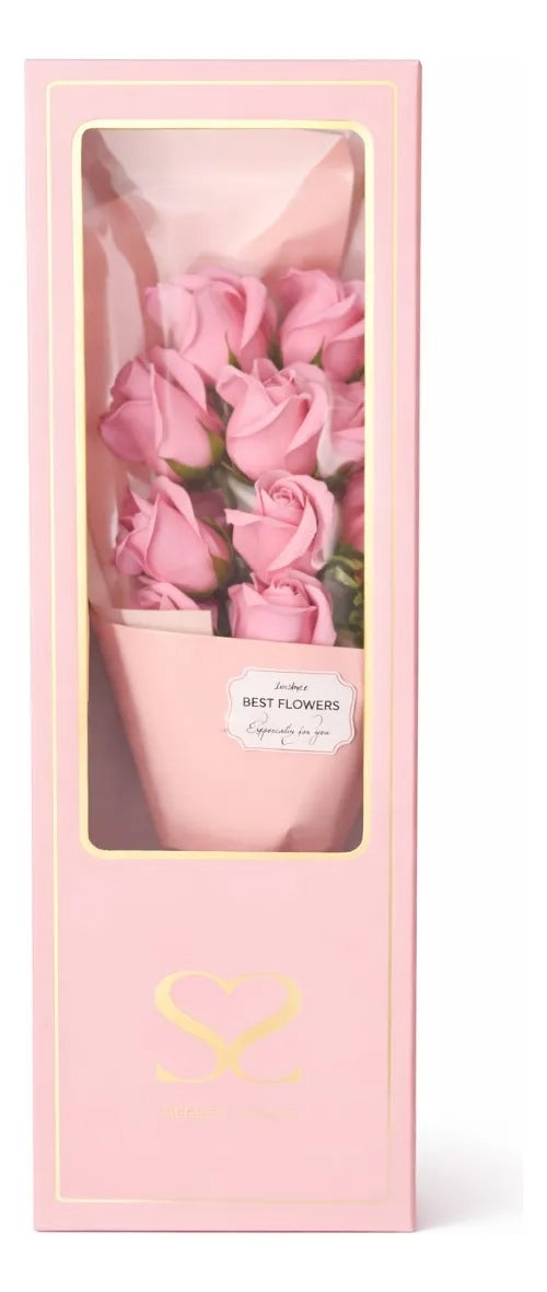 Regalo Romántico 48x8x15 Cm 11 Rosas 2 Colores Caja Elegante