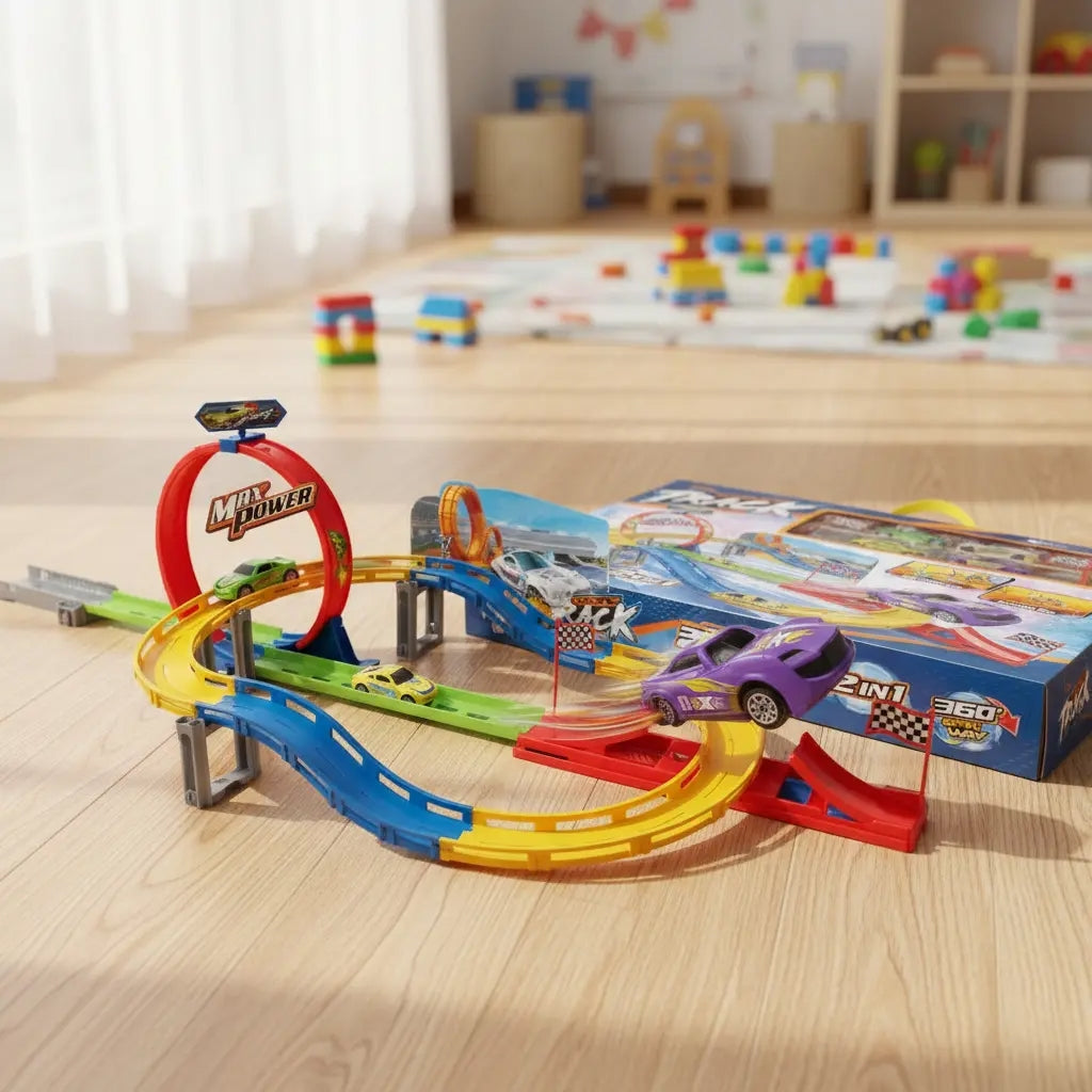 Pista Max Racing Track 360 De 24 Piezas Fricción Candy Toys