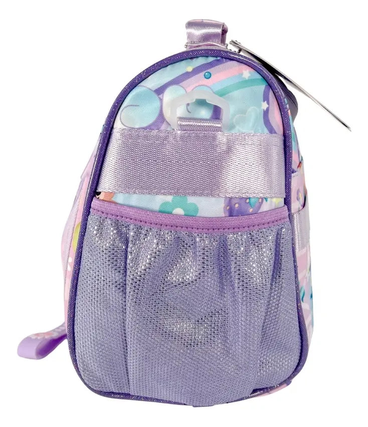 Paquete Mochila 3 Piezas Marca Lluvia Oso Arcoiris Kinder