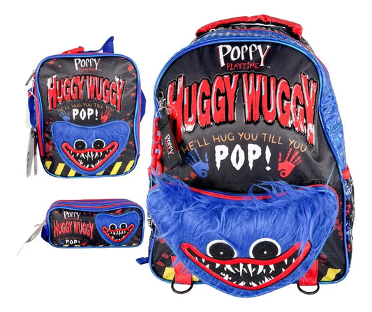 Mochila Primaria 3 Piezas Marca Ruz Poppy Huggy