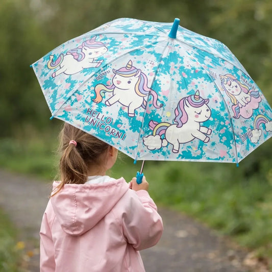 Paraguas Infantil Unicornios Coloridos 65 Cm 4 Colores