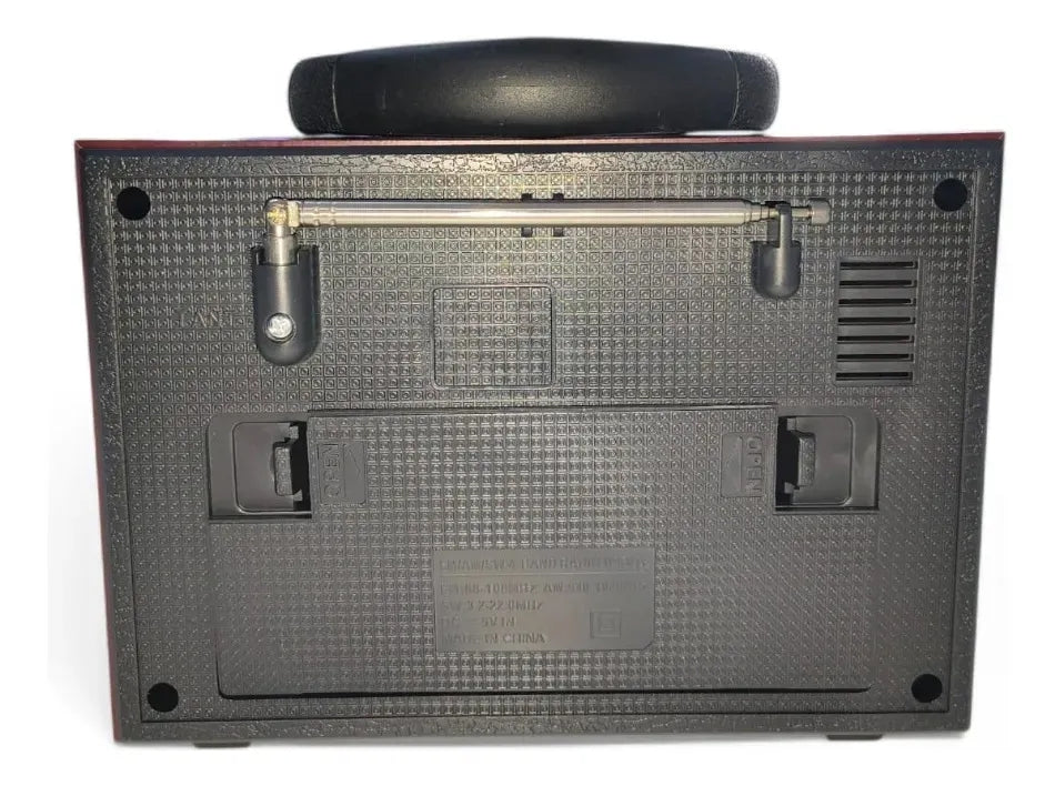 Radio Vintage Bluetooth Portátil Am Fm Con Usb Y Micro Sd Marrón