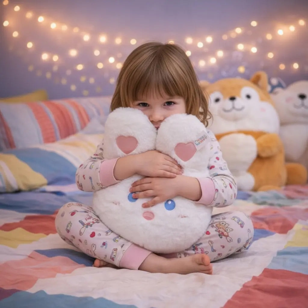 Peluche Almohada Conejo Con Mantita Bebé 33x22x31 Candy Toys