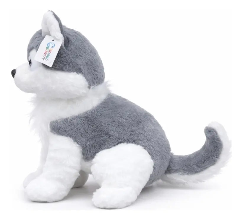 Peluche Husky Realista Esponjoso 33×35×22 Cm Candy Toys