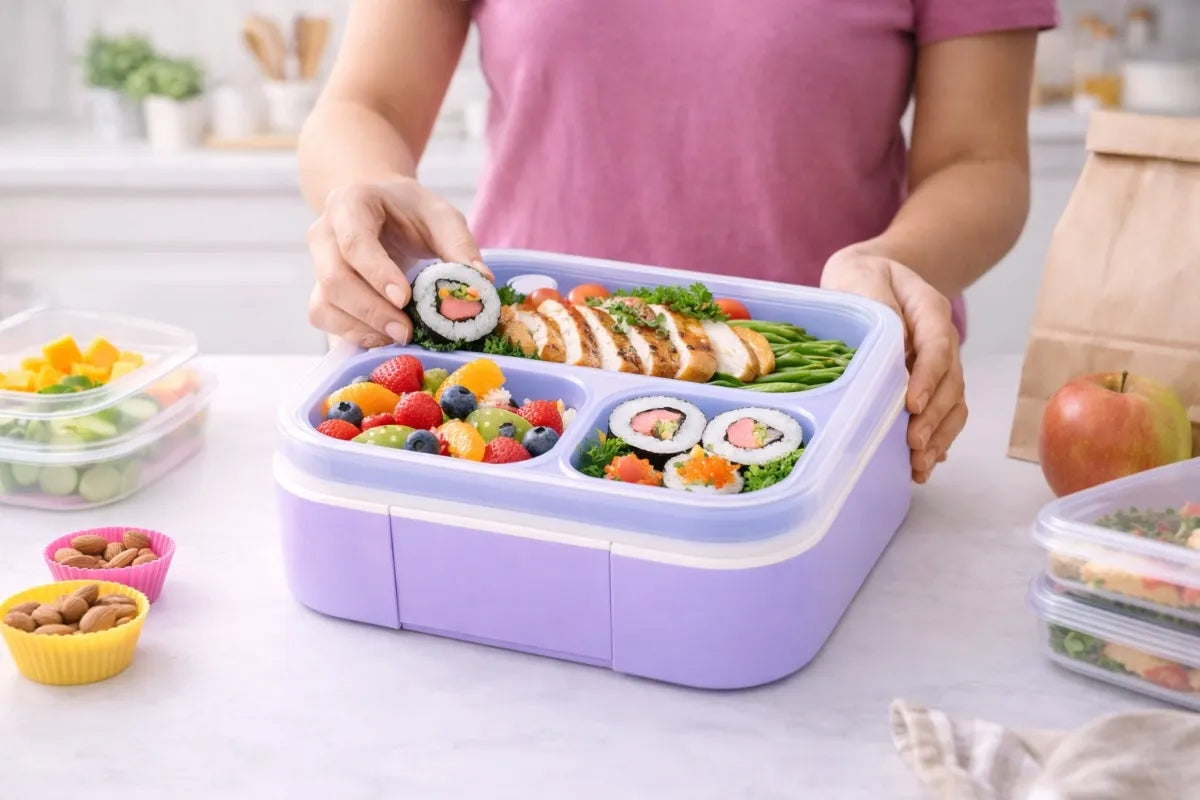 Tupper Yoovee 720 Ml Con 3 Compartimientos Sellado Antifugas