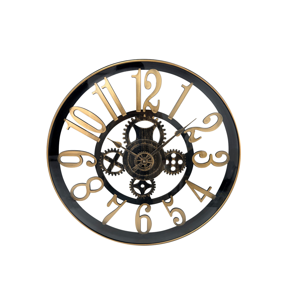 Reloj de Pared Lluvia Lights Oro Viejo con Negro 50 cm