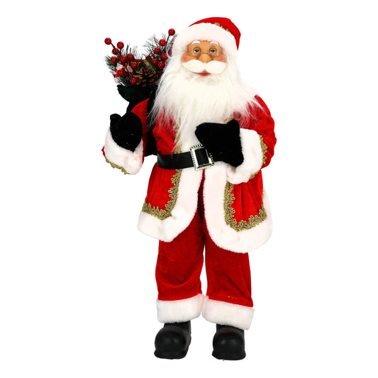 Santa Con Cascanueces Figura Decorativa Navideña 60x30x20 Cm